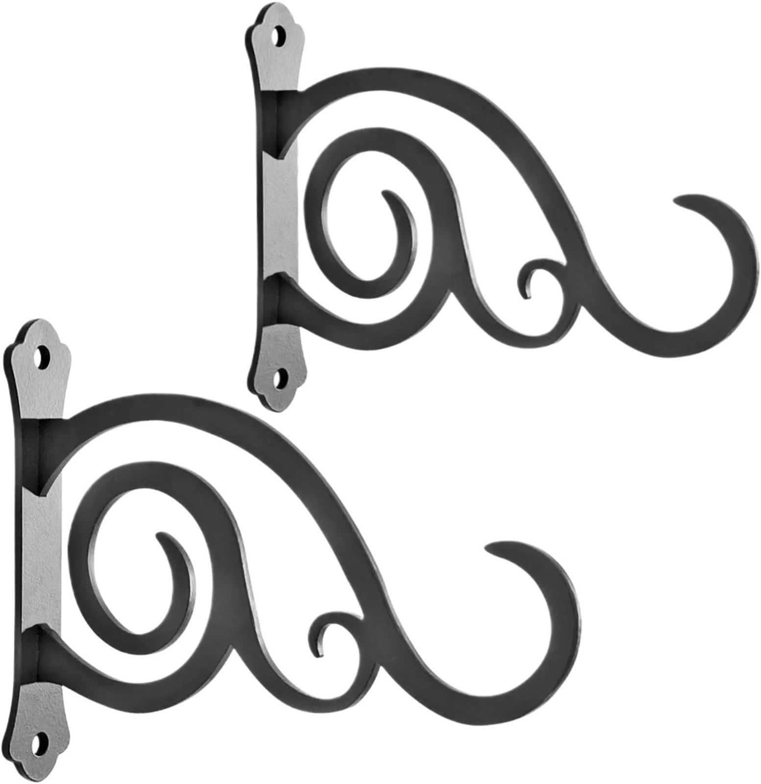RGOEMHJ Hanging Basket Bracket Wind Chime Candle Holder Special Hook 6 Inch Black Iron Practical Decoration for Planter Flower(4pc)
