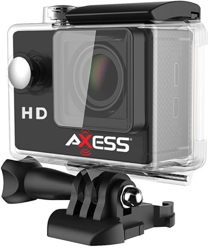 AXESS CS3603 720p HD Lente gran angular Cámara deportiva y acción con carcasa impermeable y accesorios (negro)