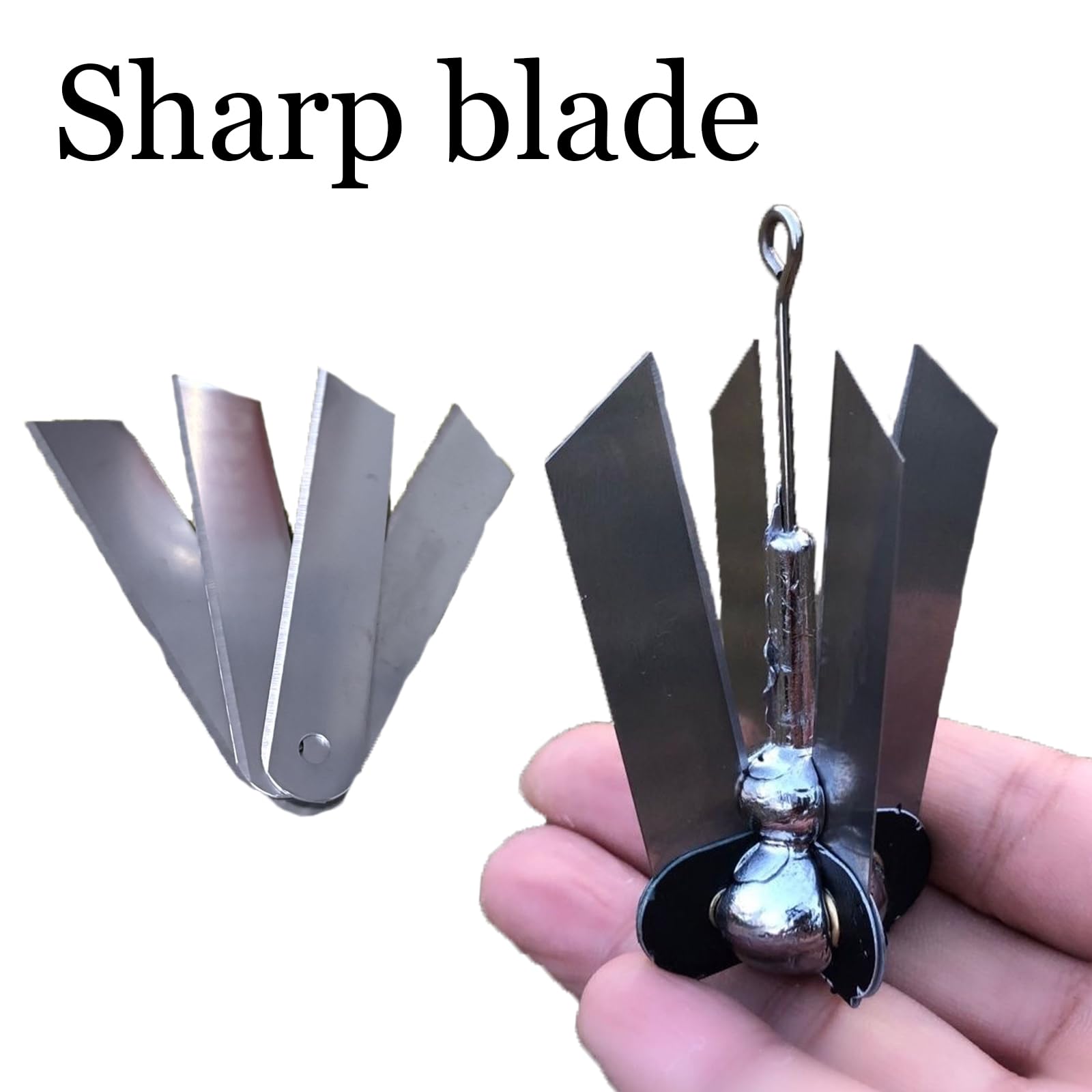 Couteau à Herbe D'eau de Pêche, Outil de Couteau de Désherbage D'eau Pliable Antirouille D'acier Inoxydable, pour Enlever Les Plantes Aquatiques
