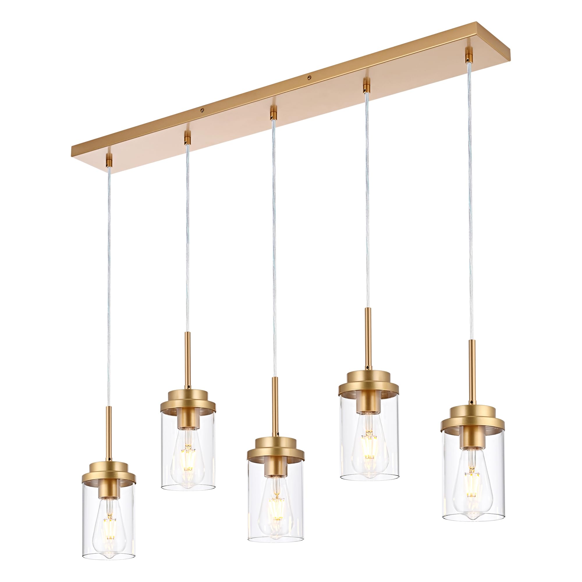 MELUCEE 3 Lights Linear Chandelier Black Finish, 20.5 Inches Length — Amazon image 9