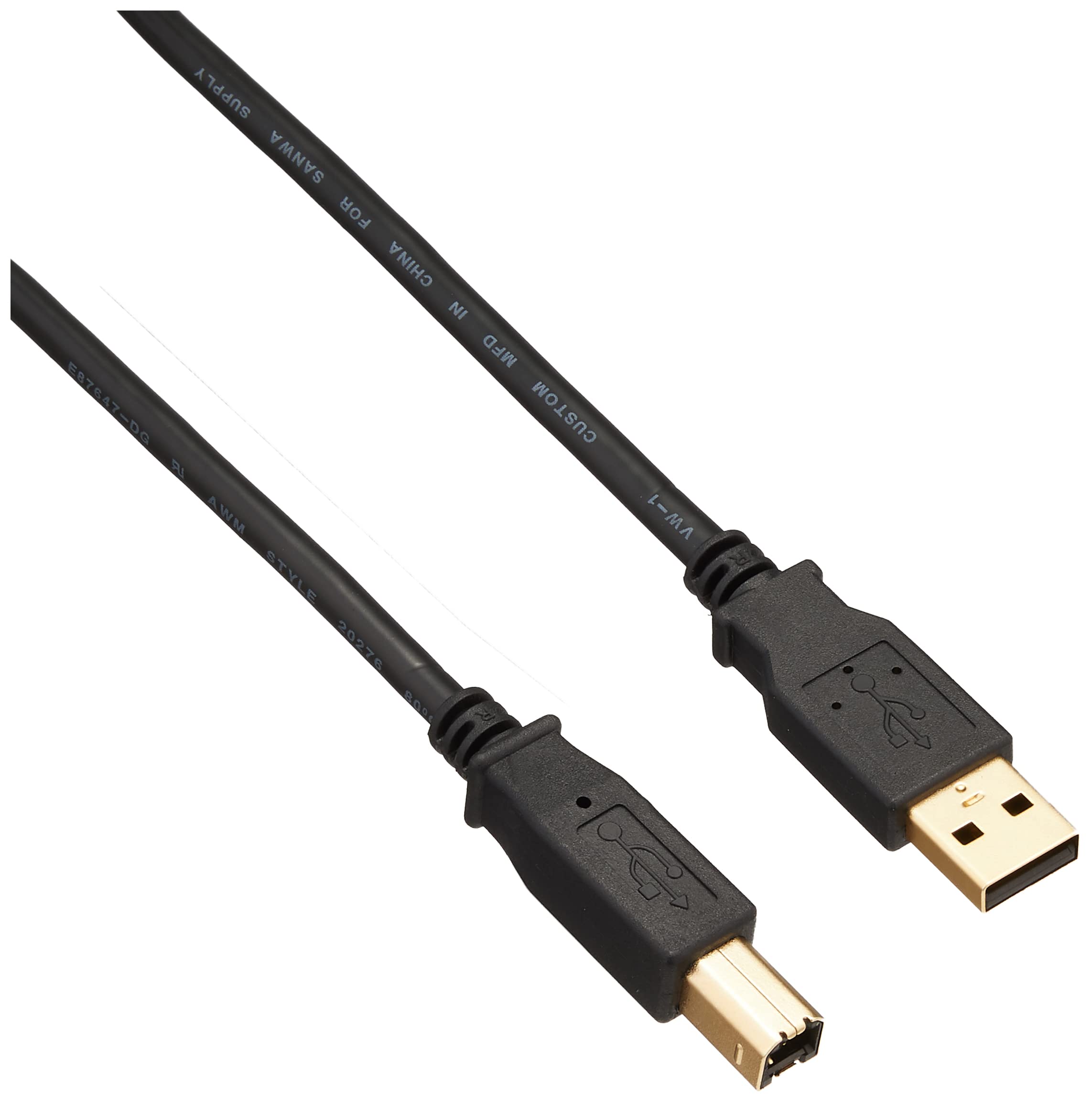 Amazon.co.jp: サンワサプライ USB2.0ケーブル(ブラック・0.6m