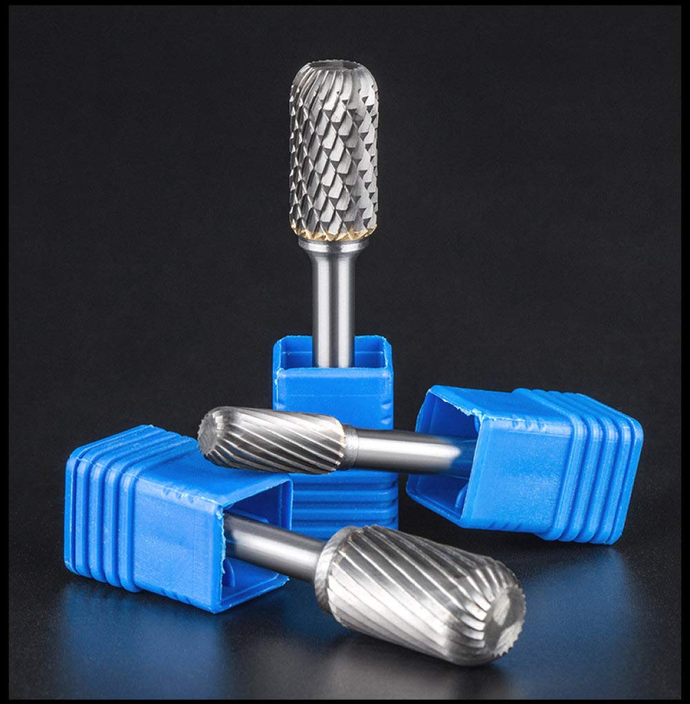 1- teiliger Fräser aus massivem Hartmetall-Wolframstahl, 6-mm- Schaft, elektrischer Schleifkopf Metall Typ W, Polierwerkzeug, WX1222M06
