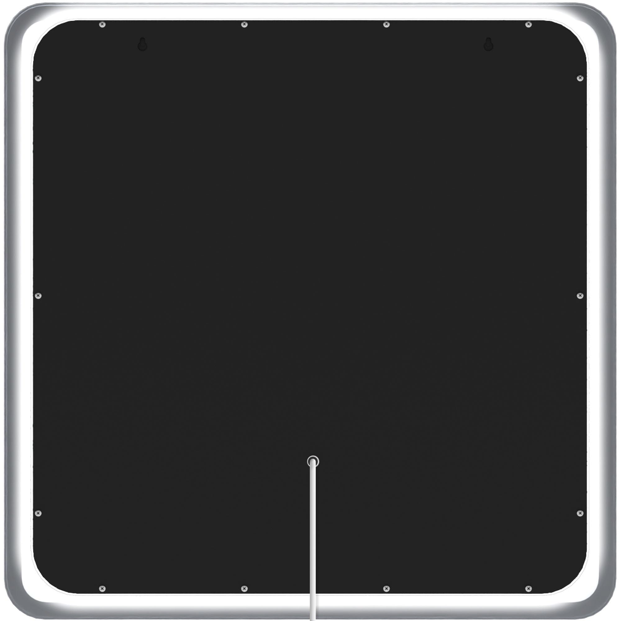 CLP Specchio da bagno Jericho con illuminazione, specchio da bagno antiappannamento, specchio da parete con luce LED, dimmerabile, Dimensione:80x80 cm