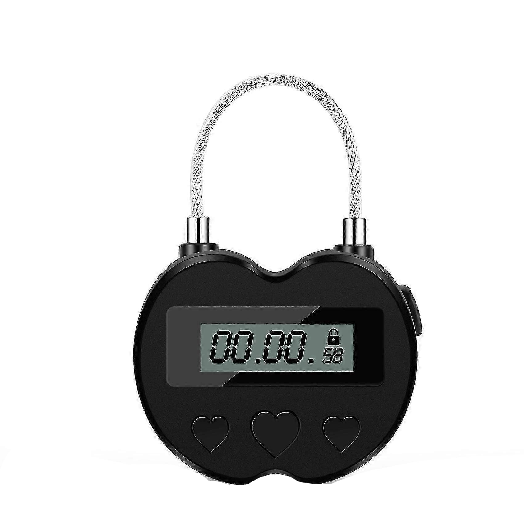 Joyhappst Image Color Smart Time Lock Lcd Display Time Lock Multifunction Travel Electronic, Waterproof Usb Rechargeable Temporary Padlock