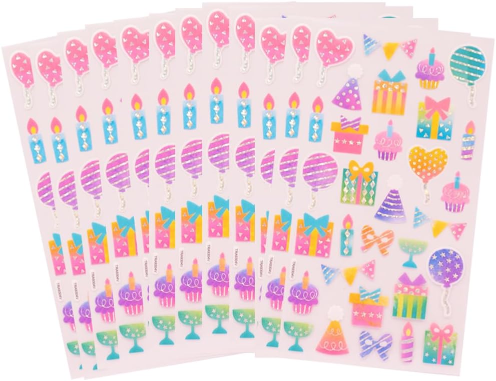 Pack of 12 Pop Up Sticker Sheets: Colorful Butterflies - 84 Assorted Sizes, 3D Designs - Self-Adhesive for Crafting, Scrapbooking, DIY Projects, and Party Decorations
