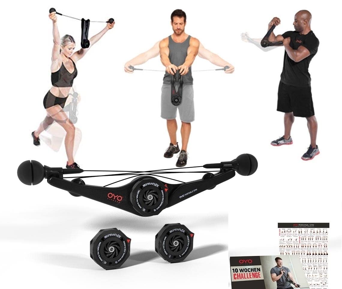 OYO Personal Gym - Full Body Portable Gym: Home, Office or Travel - NASA SpiraFlex Resistance Technology