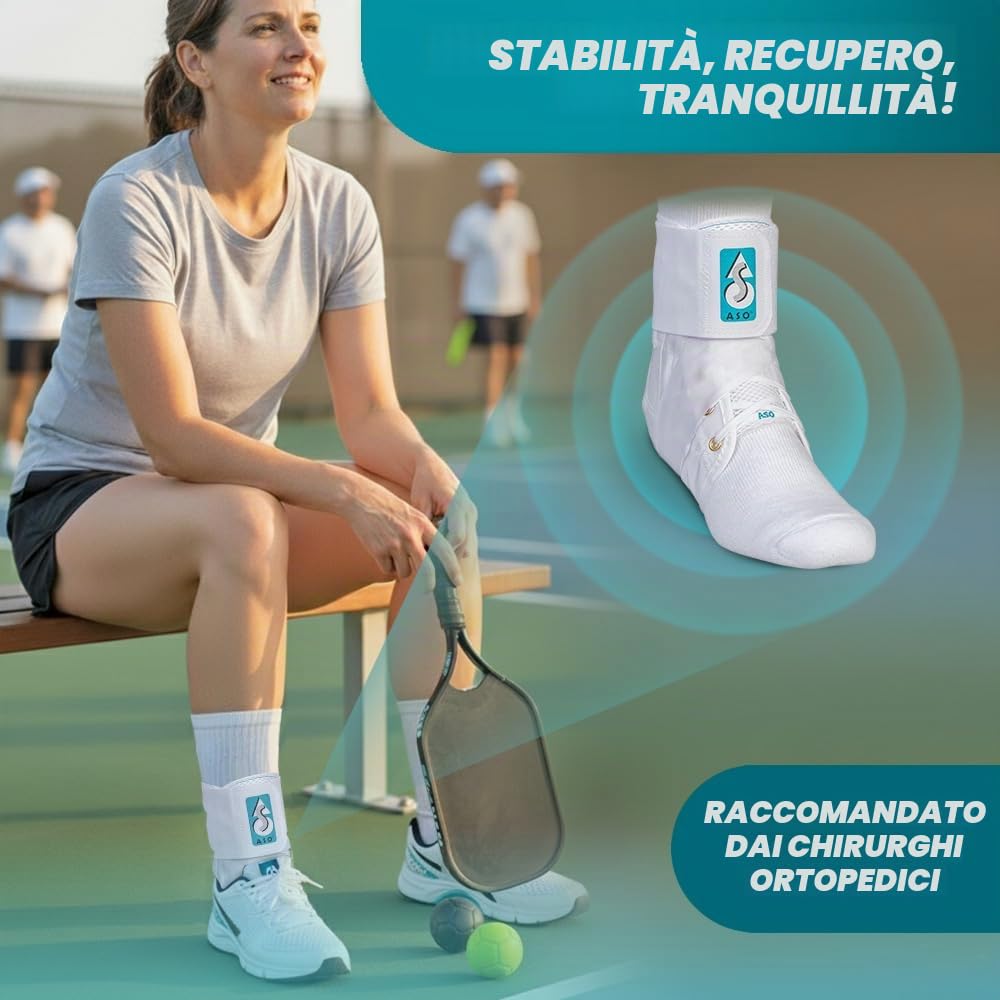 Med Spec Aso 264004 - Stabilizzatore per caviglia, colore: Bianco, M