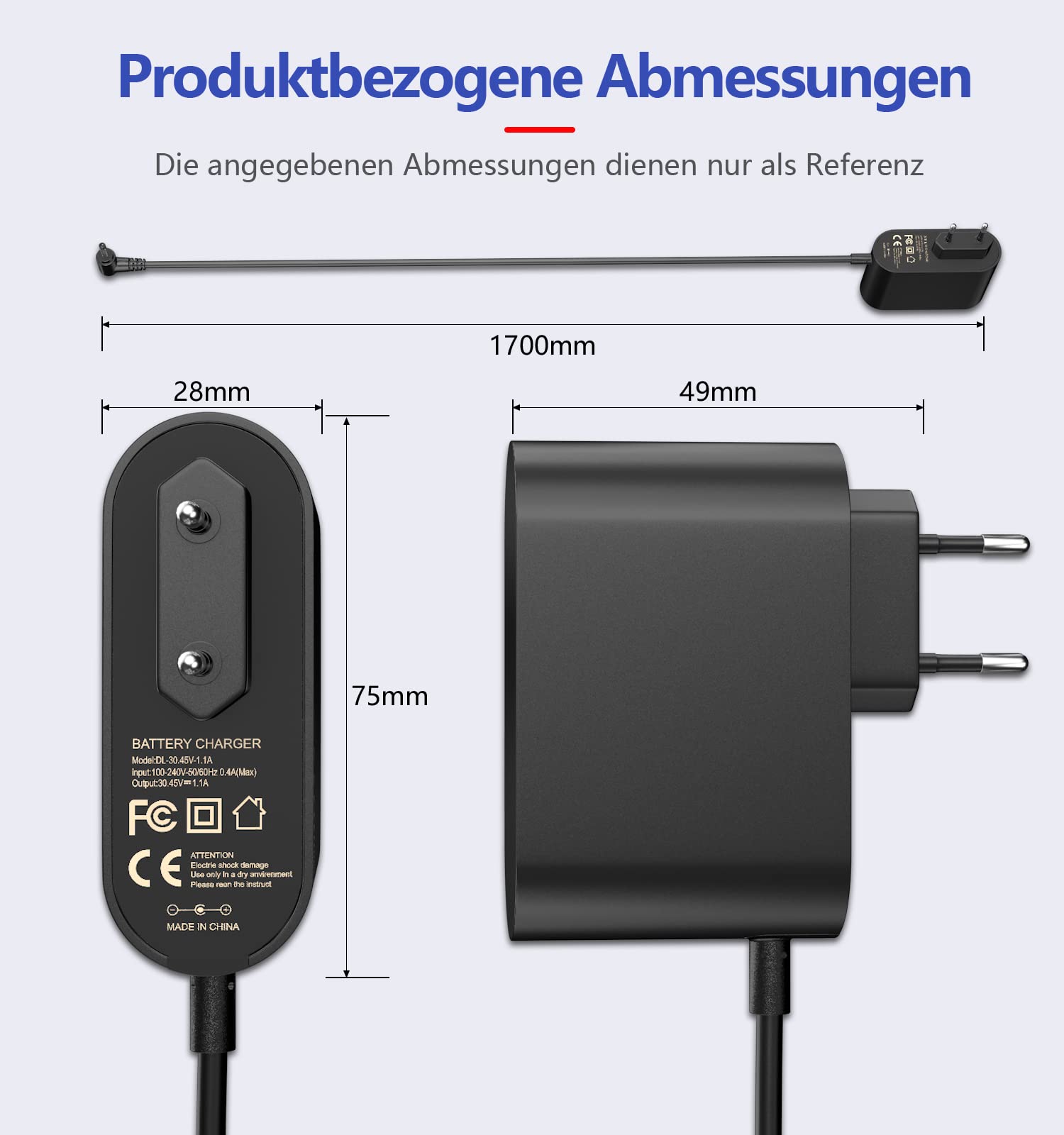 Kabel ładujący V10 ładowarka 30,45V zasilacz Kompatybilny z Dyson V10 V11 V12 V15 SV12 SV14 SV15 SV16 SV20 SV22 Absolute Animal Motorhead części zamienne Adapter do odkurzacza Vacuum Cleaner
