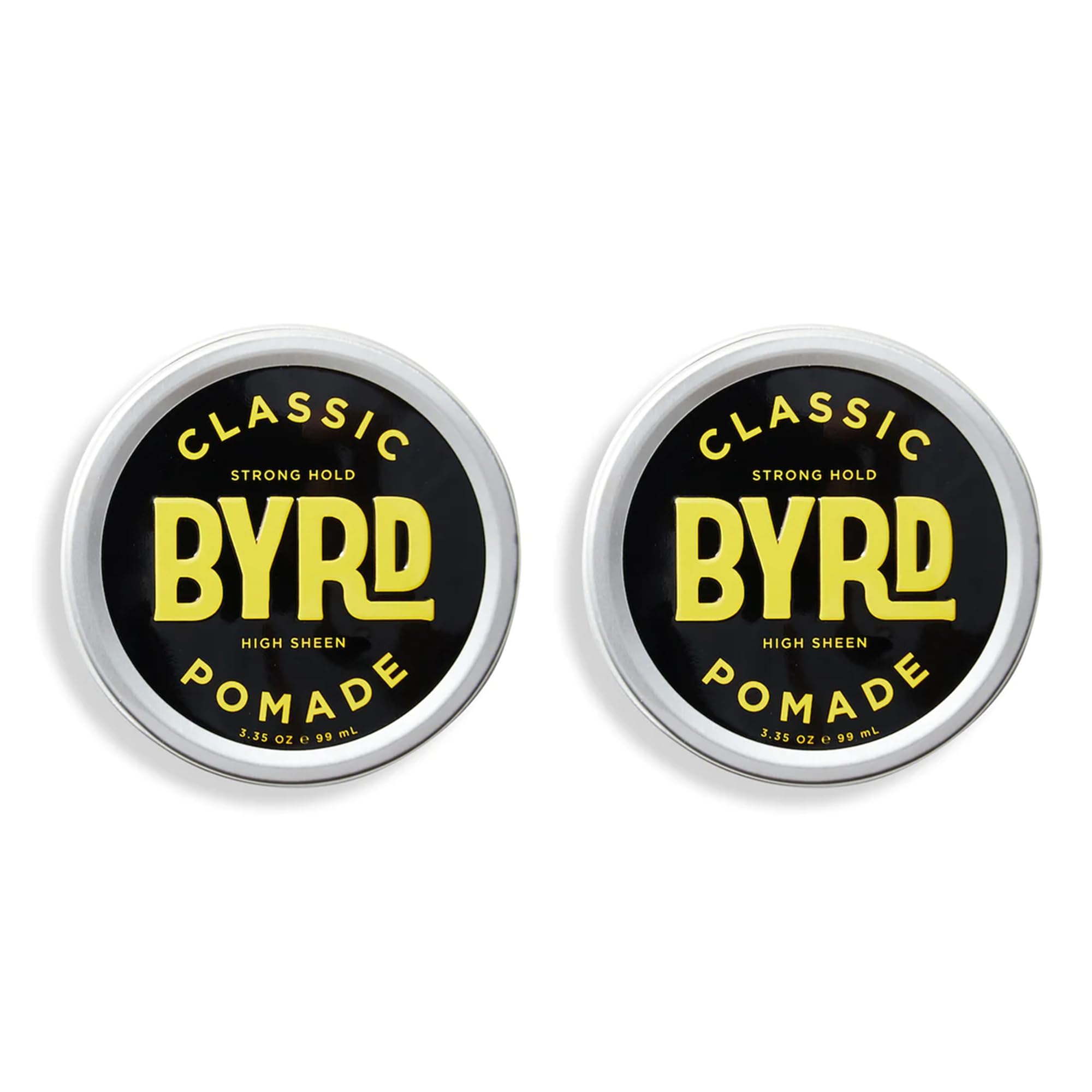 BYRD Hairdo ProductsClassic Pomade 2-Pack - Strong Hold, High Shine Finish, Add Flexible Texture to All Hair Types, 3.35 Oz Each (Two Pack) - Pomade for Men