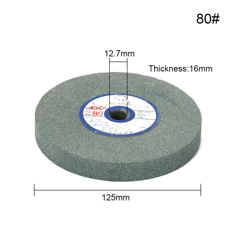 125Mm X 12.7X16Mm Meule En Céramique Disque Résistant Disque Abrasif Polissamétal Pierre Roue Pour Meuleuses D'Établi 80#/As Shown