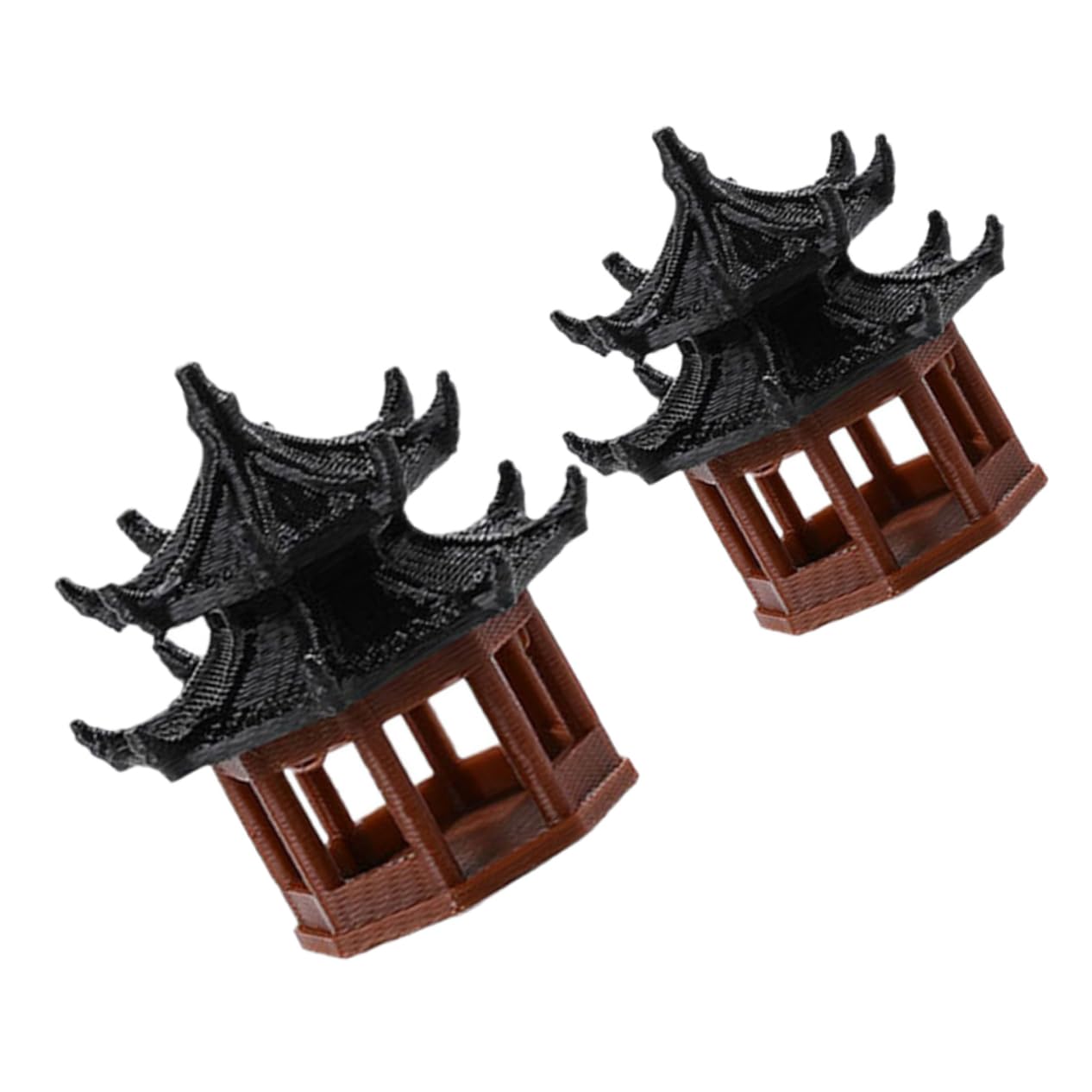 4 Set Padiglione Roccioso Mini Gazebo da Giardino Ornamentale Acquario Castello Decorativo Scenario A Forma di Acquario per Ornamenti Statua Decorazione 4 Pezzi*4