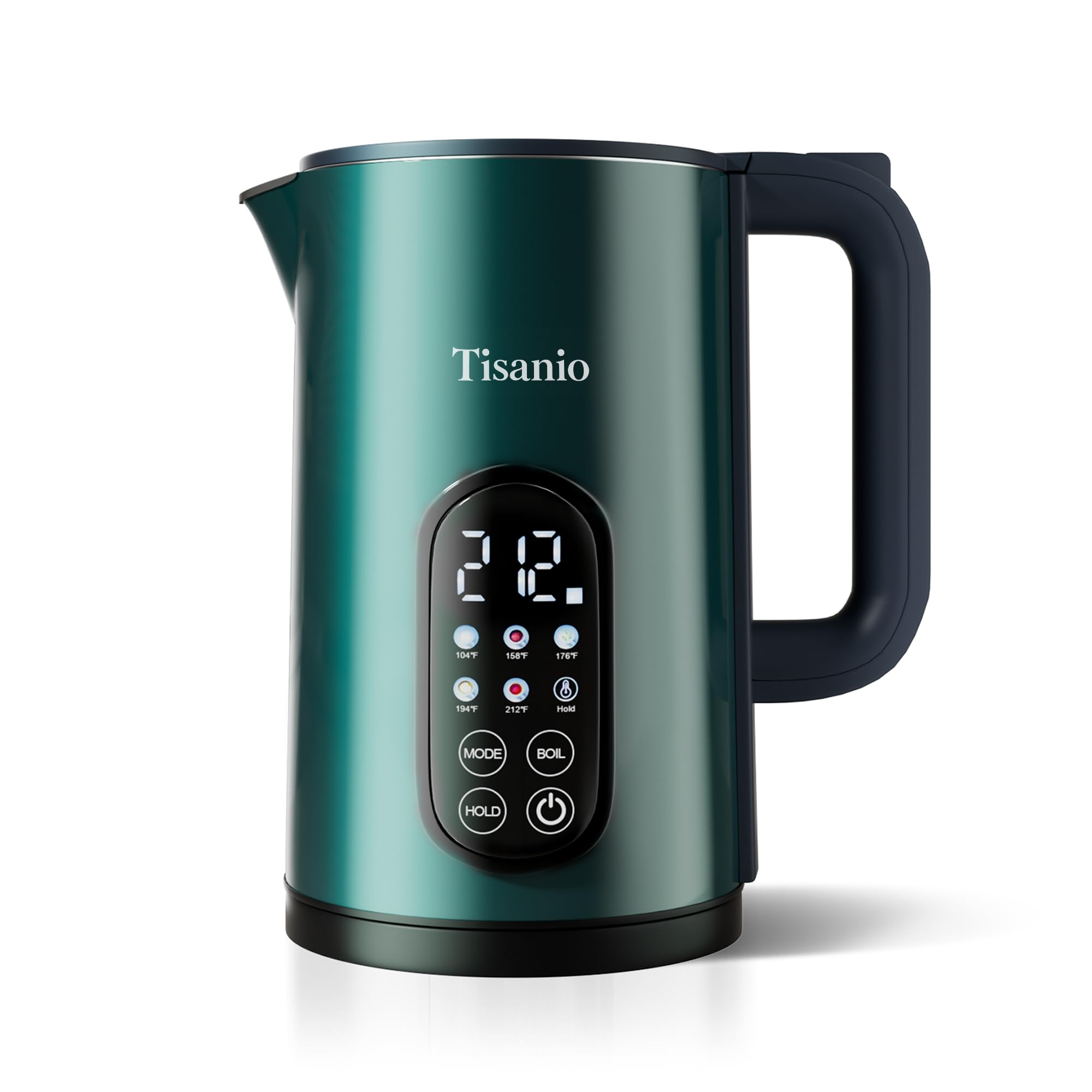 View 1 of 1.7L Stainless Steel Electric Kettle with Temperature Control – Green