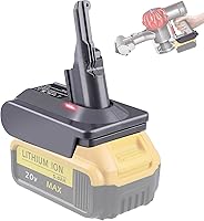 Vista 8 de Adaptador DW20V6 - Compatible con aspiradoras Dyson serie V6 y para batería de litio DeWalt 20V