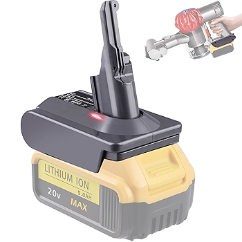 V8电池适配器 for Dewalt 20V锂电池，兼容Dyson V8系列吸尘器