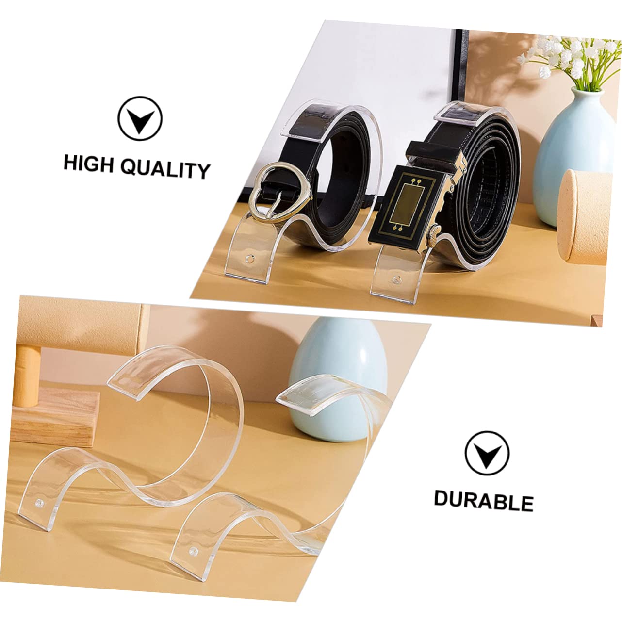ABOOFAN 10 Stück S-förmige Acryl Gürtelständer Transparent Gürtelaufbewahrungs Und Präsentationsracks Für Zuhause Und Einzelhandel