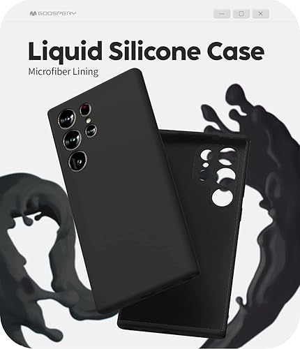 Miniatura 2 de GOOSPERY Funda de silicona líquida diseñada para Galaxy S23 Ultra, sedosa, suave al tacto, protección de cuerpo completo, a prueba de golpes, con