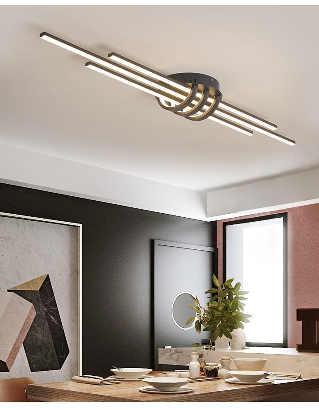 Nowoczesny kreatywny design Lampa sufitowa LED, proste oświetlenie sufitowe sypialni, światło korytarza, światło salonu, gabinet salonu, oświetlenie sufitowe biura