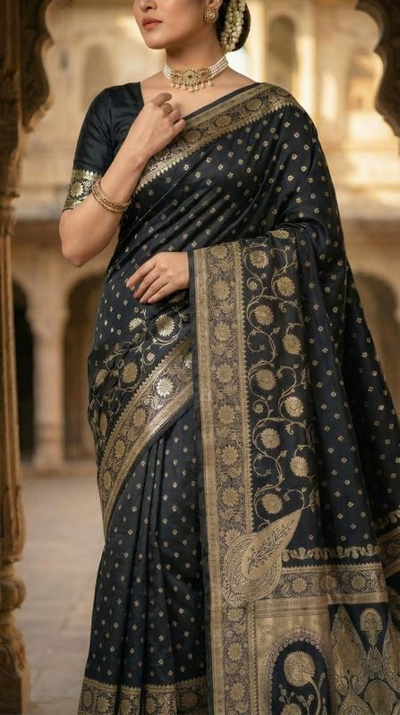 Image of Yashika Women's Art Silk Saree with Blouse Piece for Traditional Ethnic Wear Sari