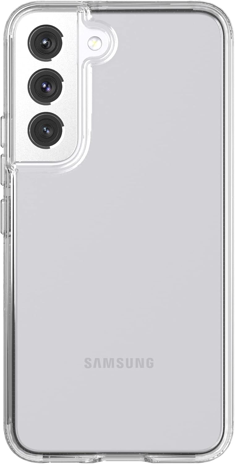 Tech21 EVO Clear para Samsung Galaxy S22 - Funda Transparente y Protectora para teléfono con protección de 12 pies