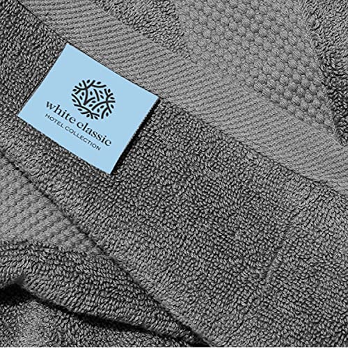 image for White Classic Luxury Hand Towels for Bathroom-Hotel-Spa-Kitchen-Set - 