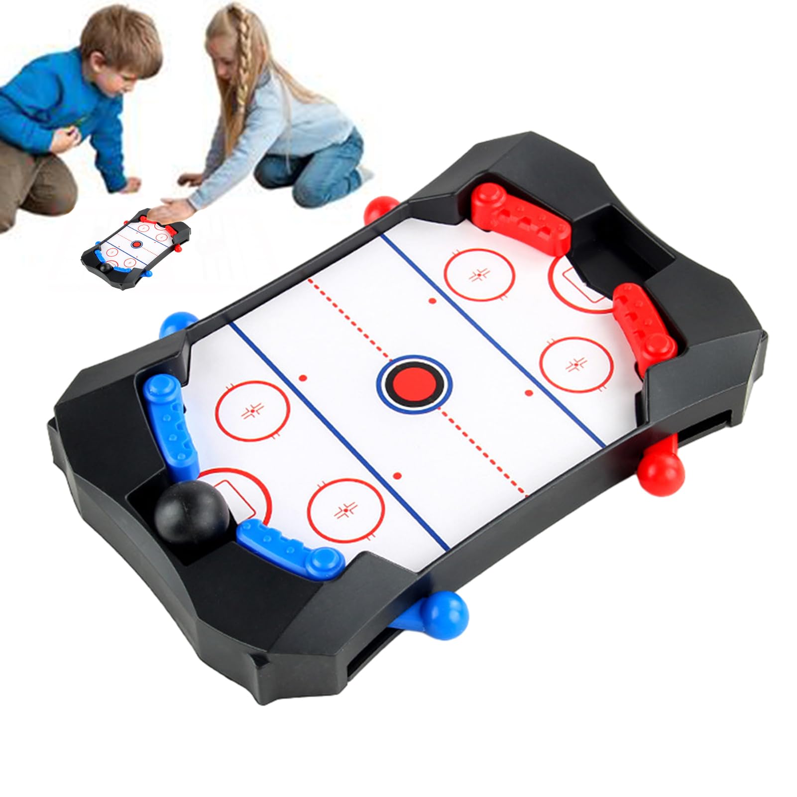 PRIMUZ Jeu de Hockey sur Table, Sport de Bureau, Rondelle Rapide pour Adultes et Amis
