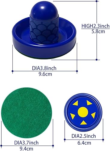 Miniatura 3 de Empujadores de hockey de aire y discos de hockey de aire, huelguistas antideslizantes y discos dinámicos para juego de mesa de hockey de aire para