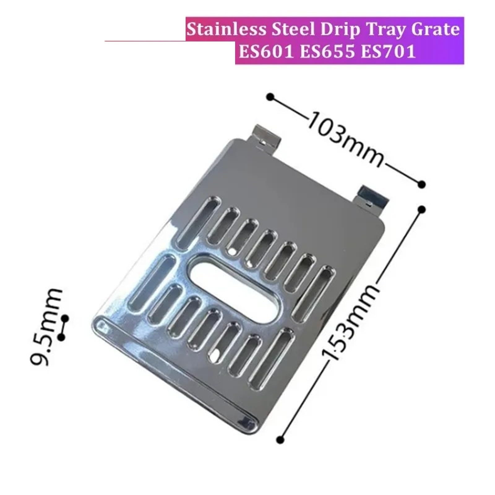 Griglia Per Vassoio Antigoccia In Acciaio Inossidabile, Compatibile Con Ninja, Macchina Per Il Caffè ES601 ES655 ES701, 153x103 Mm, Griglia Di Scarico Per Vassoio Per Tazza