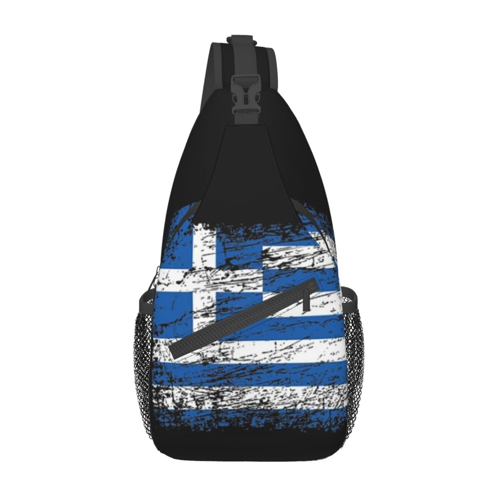 Skdjowu Unisex Greece Flag-Yy0000001 Greece Flag Sling Bag Crossbody Backpack Travel Hiking Daypack Shoulder Chest Bag For Women Men
