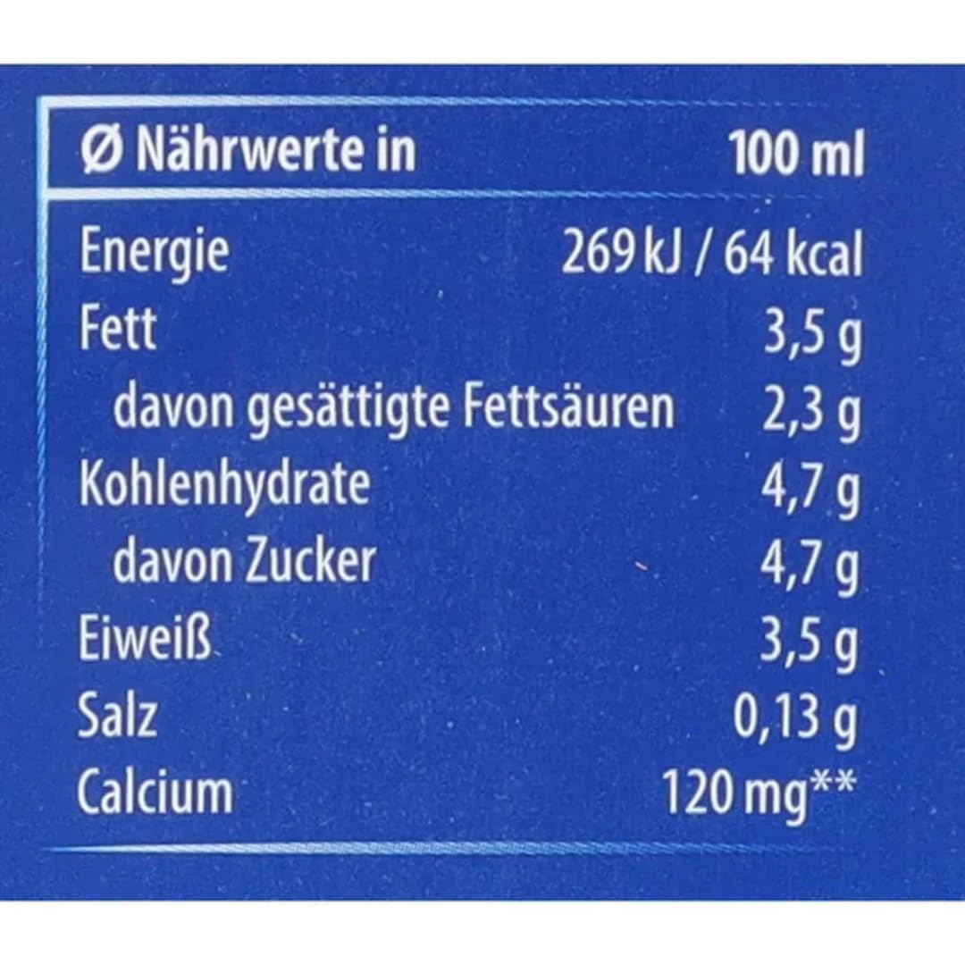 Milch Weihenstephan fettarme H-Milch 3,5% Fett laktosefrei, je 1 Liter, 24 Stück + Pufai