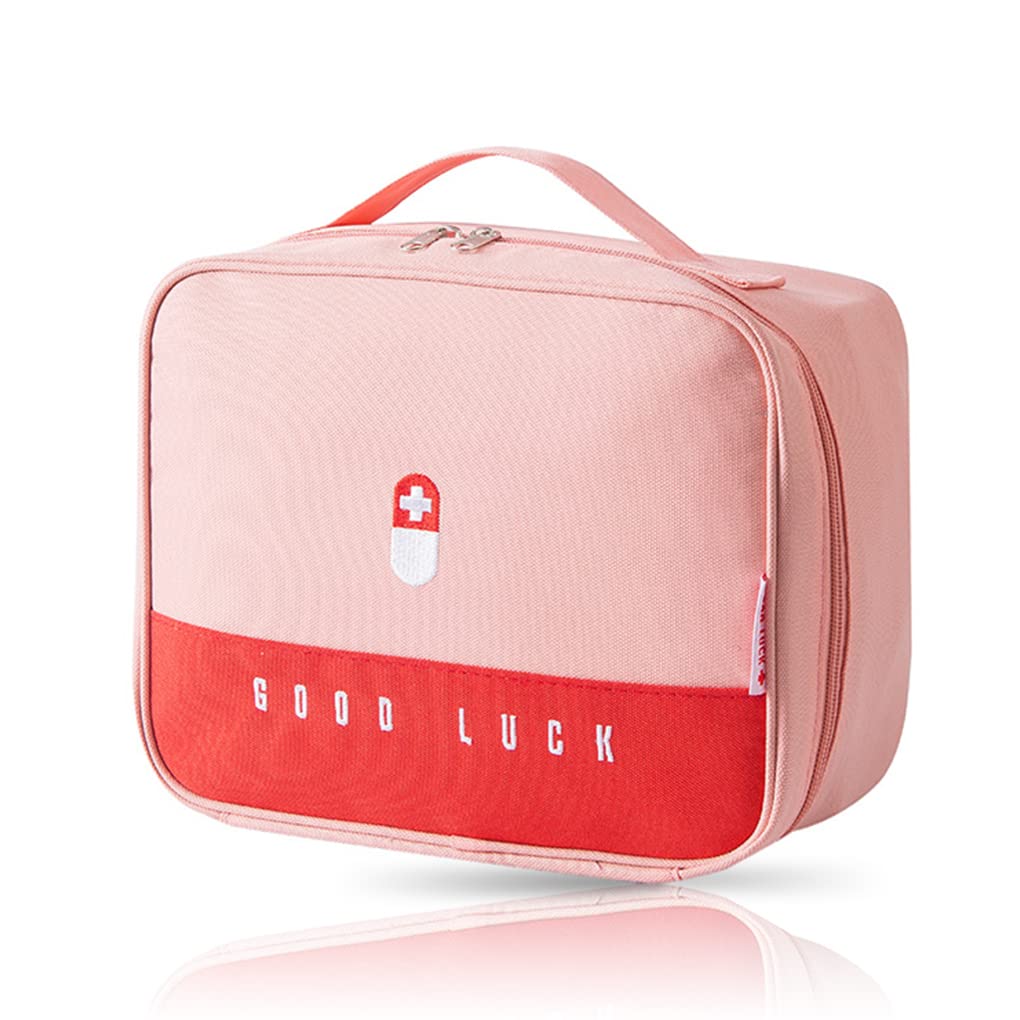 Borsa di stoccaggio Medica Portatile da Viaggio all'aperto Borsa di Pronto Soccorso for Pillole mediche di Grande capacità Oxford for la casa (Color : Gray)