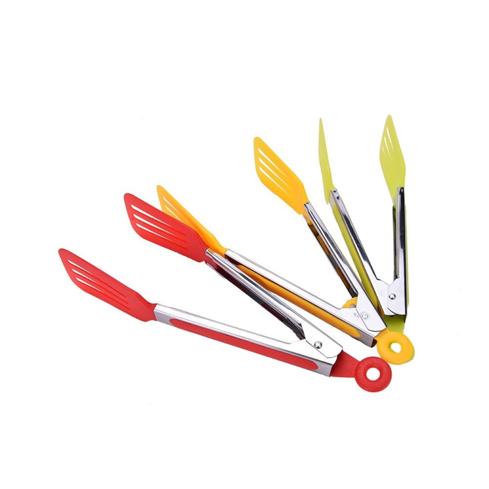 Clip per Sacchetti da Barbecue per Alimenti Pinze per Barbecue con Manico in Silicone Pinze da Cucina con Design a Blocco Pinza per Barbecue Pinze per Alimenti in Acciaio Inossidabile Pinze