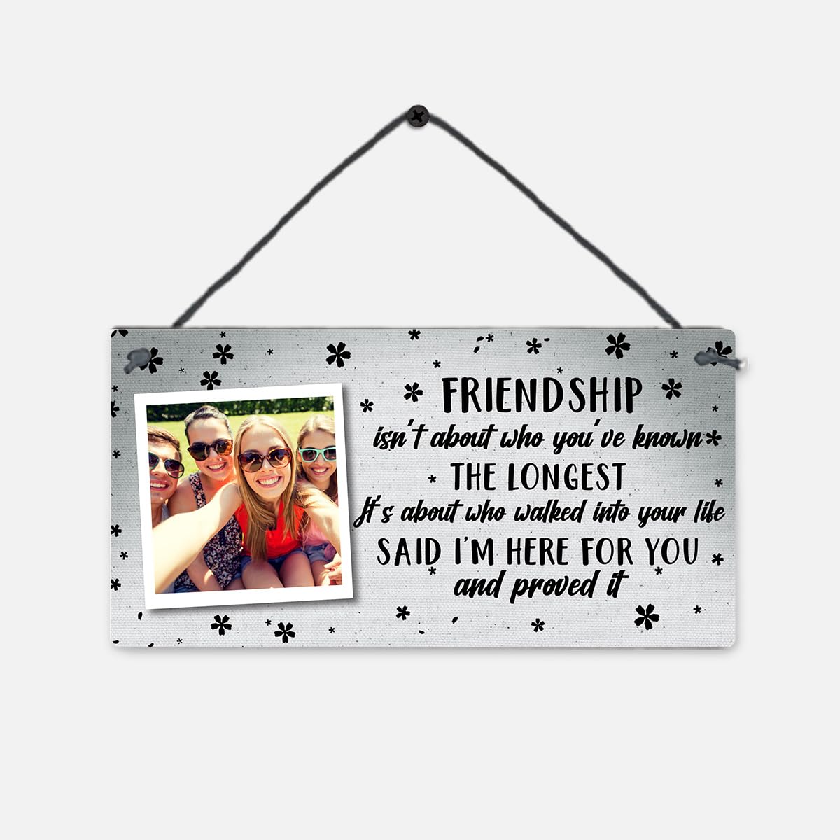 Gutegifts Men's Pink Personalised Acrylic Plaque With Photo Friendship Gifts For Wo Best Friends Bff Birthday Christmas Home Decoration Wall Hanging Sign With Quote