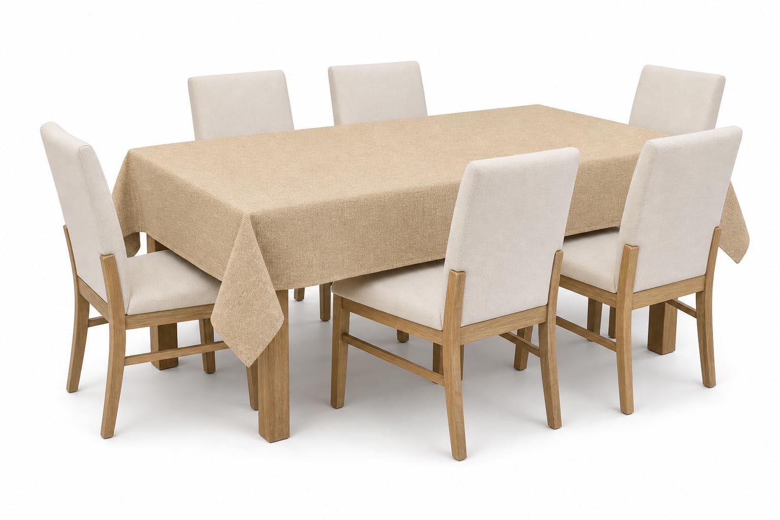 CASA-NEST Washable Jute Table Cover Pack of 1 Heat Resistant Table Cover for Kitchen Table/Dining Table Wedding Party, 54 x 90 Inches (Beige-2)-image-10
