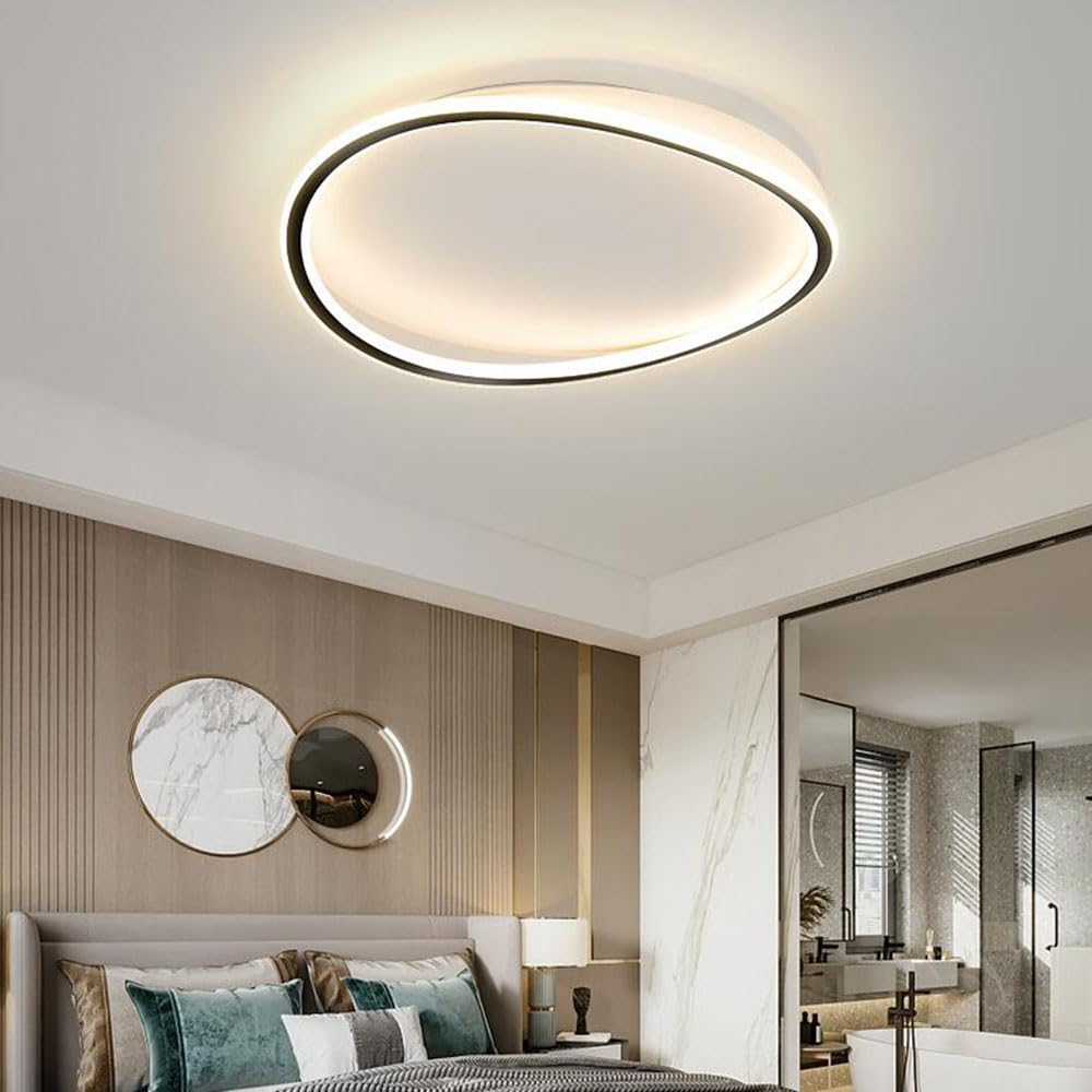 Z pilotem zdalnego sterowania lampa sufitowa LED do montażu podtynkowego nowoczesna ultra cienka lampa sufitowa do domu oszczędność energii proste oświetlenie do sypialni/mieszkania do kuchni