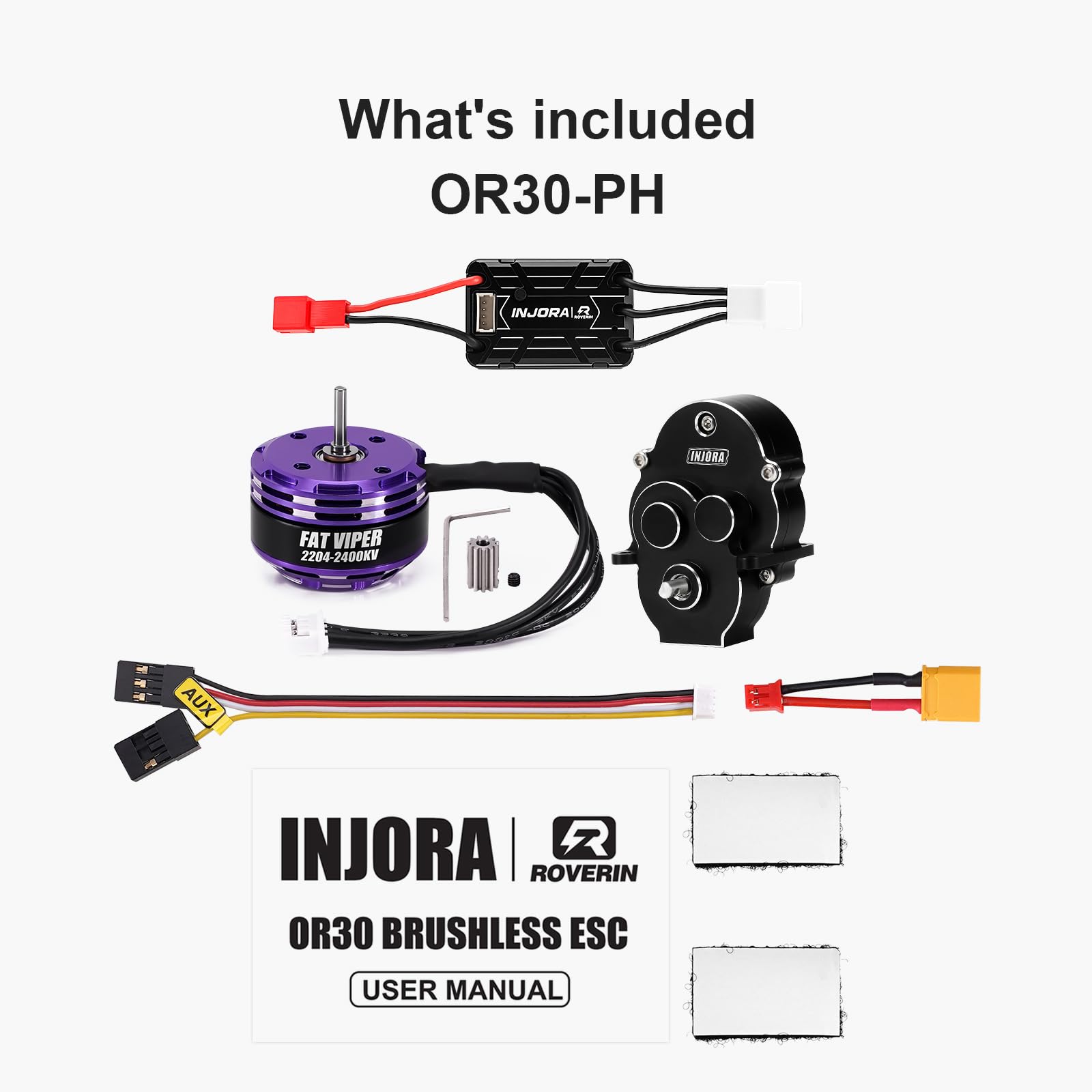 INJORA Roverin OR30 ESC Senza Spazzole & Motore 2204 Fat Viper per TRX4M