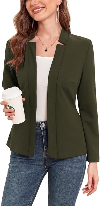 MINTLIMIT Womens Casual Blazer Long Sleeve Open Front Business Work Office Blazer Jacket with Pockets 2025