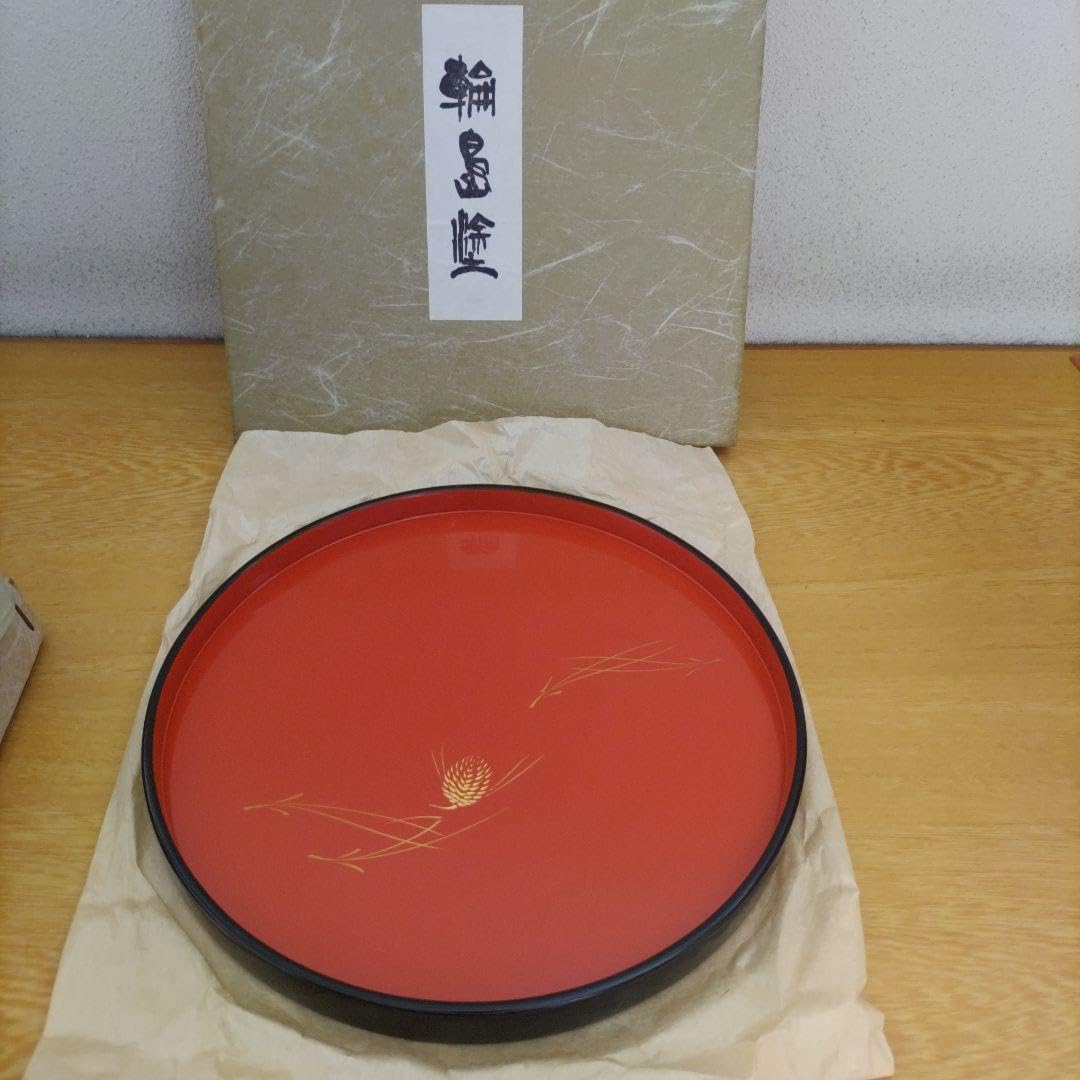 輪島塗　口径36cmの大きな盆　未使用 輪島塗漆器の工房直販 輪島塗太郎 / 輪島市 塗太郎 / 輪島塗 盆