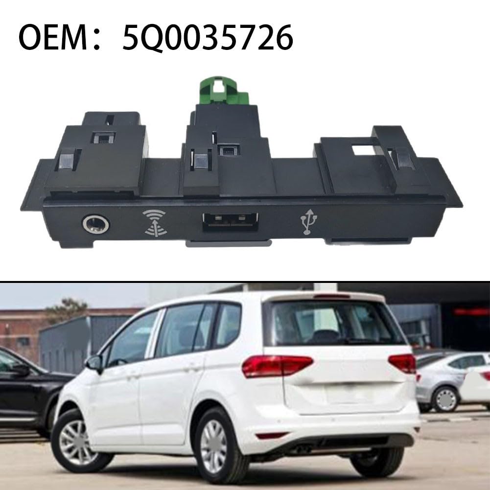 Porta di ricarica USB, 5Q0035726 AUX Interfaccia Audio Connettività Ricarica Rapida Segnale Stabile Sostituzione Direct Fit Per L