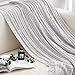 NTBAY 100% Pure Cotton Cable Knit Throw Blanket, Super Soft Warm 51x67 Knitted Throw Blanket for Couch, Sofa, Chair, Bed - Extra Cozy, Machine Washable, Comfortable Home Decor, Silver Grey