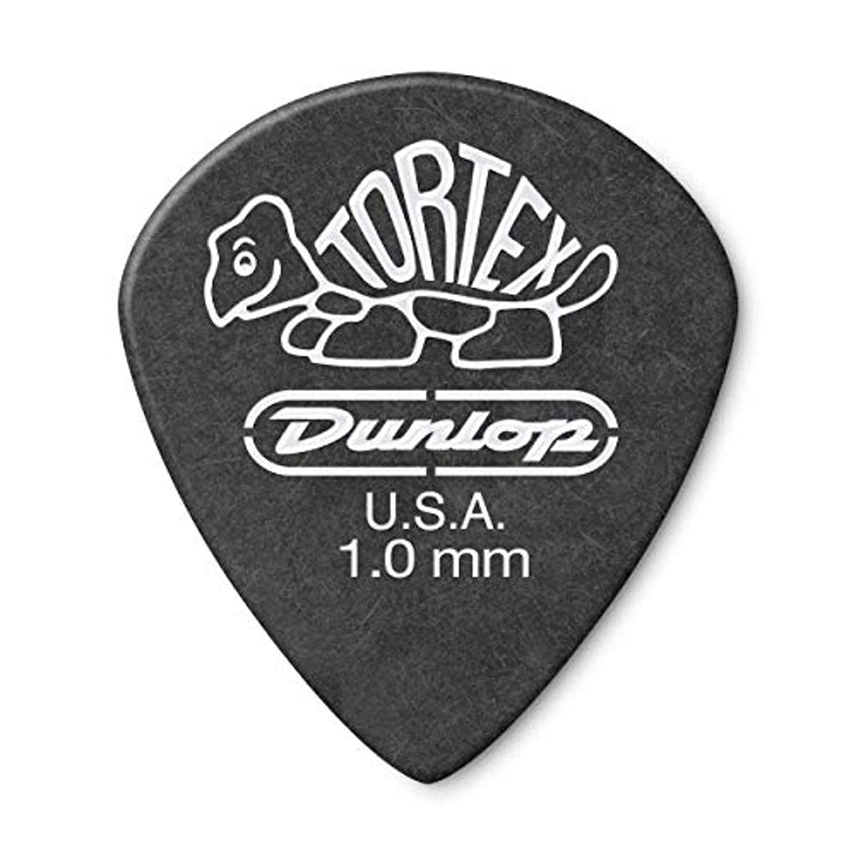 Jim Dunlop 482R1.0 Guitar Picks, 1.0 mm, Pitch Black
