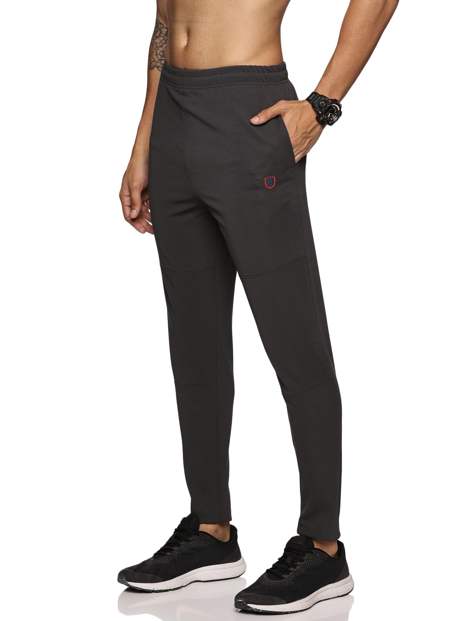 domin8 Men's Slim Fit Track Pant with Elasticated Waist with Drawstring | Slim Fit Joggers for Men | for RunningGym Sports Lower for Men & Boys | Multipurpose Mens Lower Activewear Trousers-picture-14