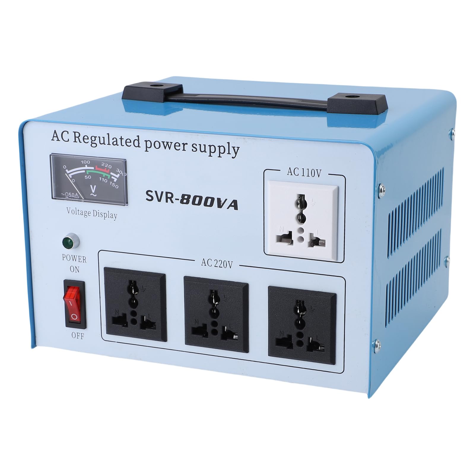 Stabilizzatore di Tensione Monofase Superiore da 800 W per Dispositivi Elettronici, Regolatore di Tensione Affidabile per Computer Smartphone, ABS, 1 Set (Spina UE 160-250 V)