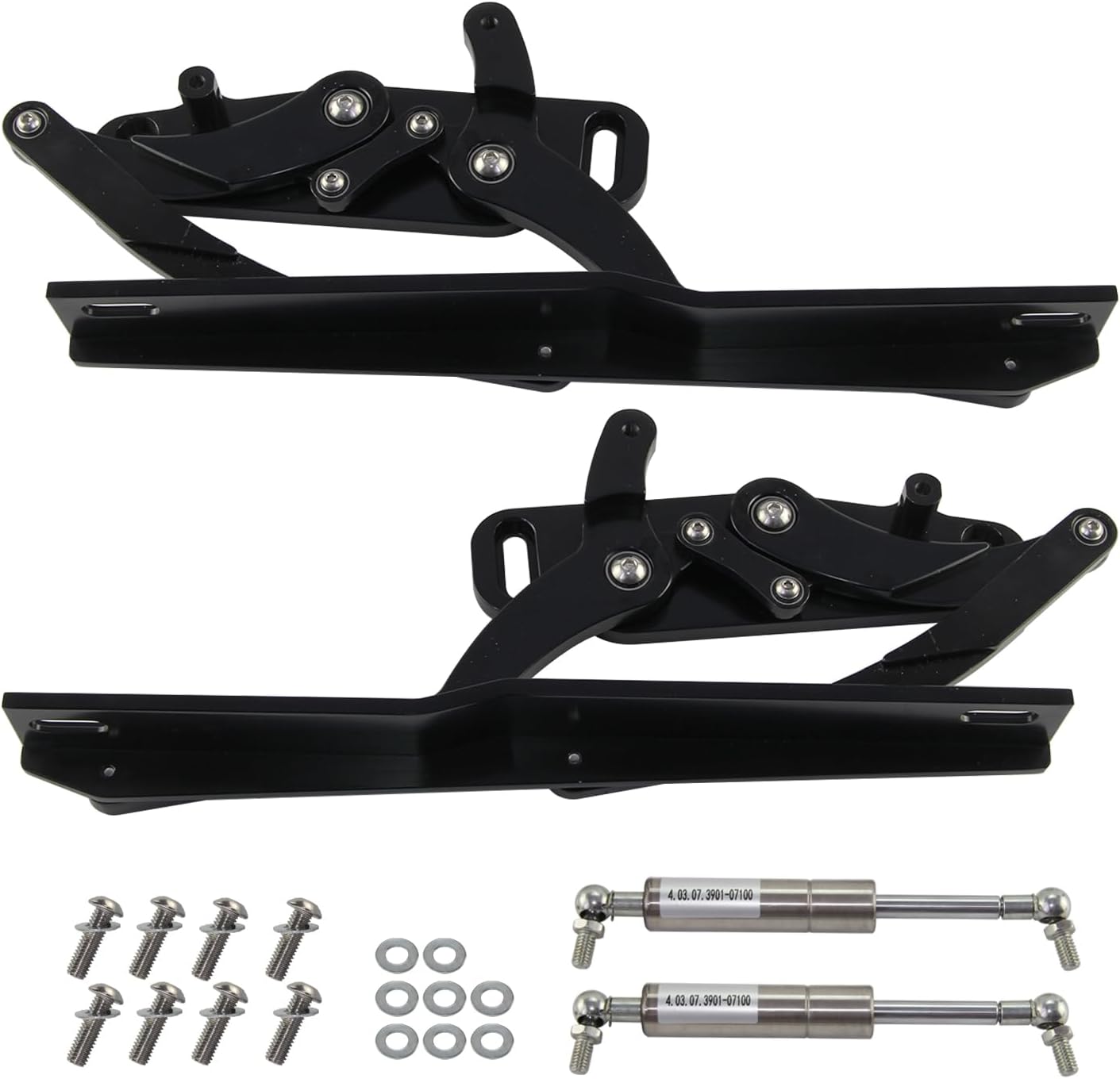 Billet Hood Hinge Kit Pair Left and Right Side for Chevrolet Camaro & Pontiac Firebird 1970-1981 Silver