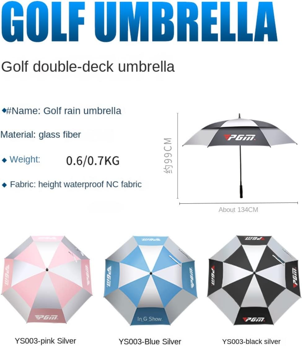 ACHETE Double-layer Golf Umbrella Rain-proof Sunscreen Fiberglass Outdoor Automatic Manual Umbrellas