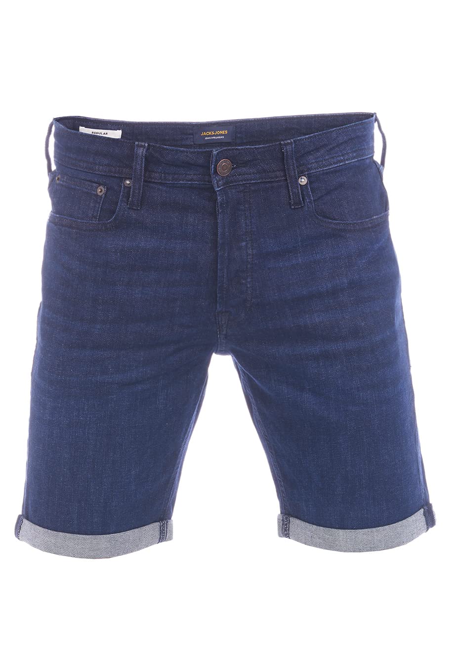 Jack & Jones JJIRICK - Pantalones Vaqueros Cortos para Hombre, Corte Regular, Pantalones Cortos básicos, elásticos, de algodón, Bermudas, de Verano, Color Negro, Azul, S, M, L, XL, XXL