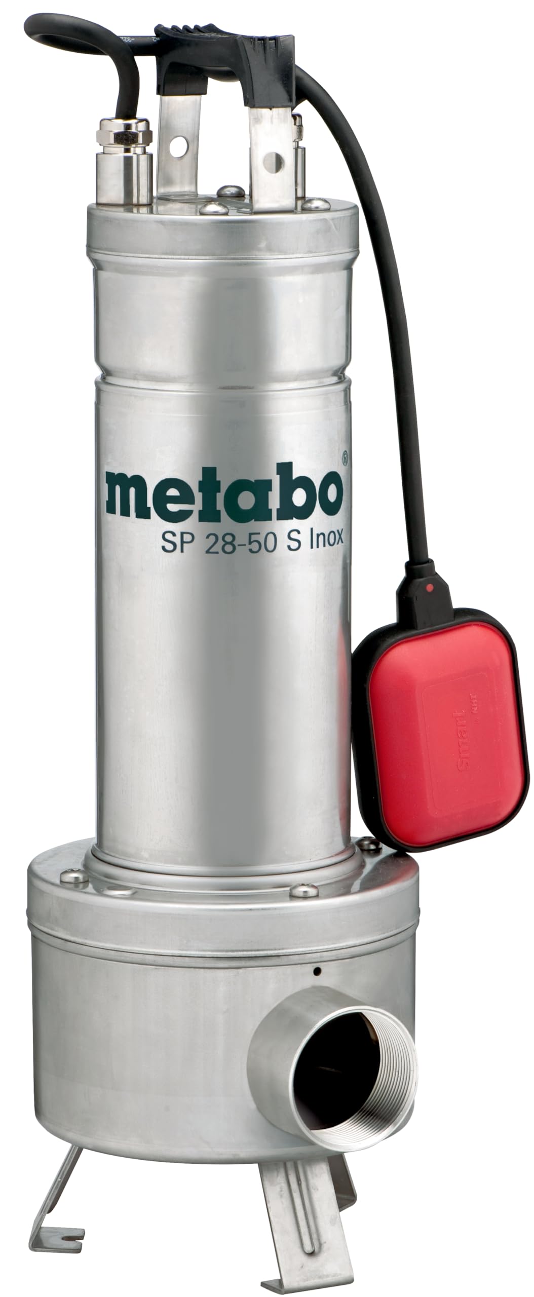 metabo SP 28-50 S Inox Schmutzwasserpumpe, 1470 W Tauchwasserpumpe | Robuste Kellerpumpe für Pool und Keller, 28000 l/h Förderstrom, für Grobschmutz bis 50 mm, inkl. Schwimmerschalter