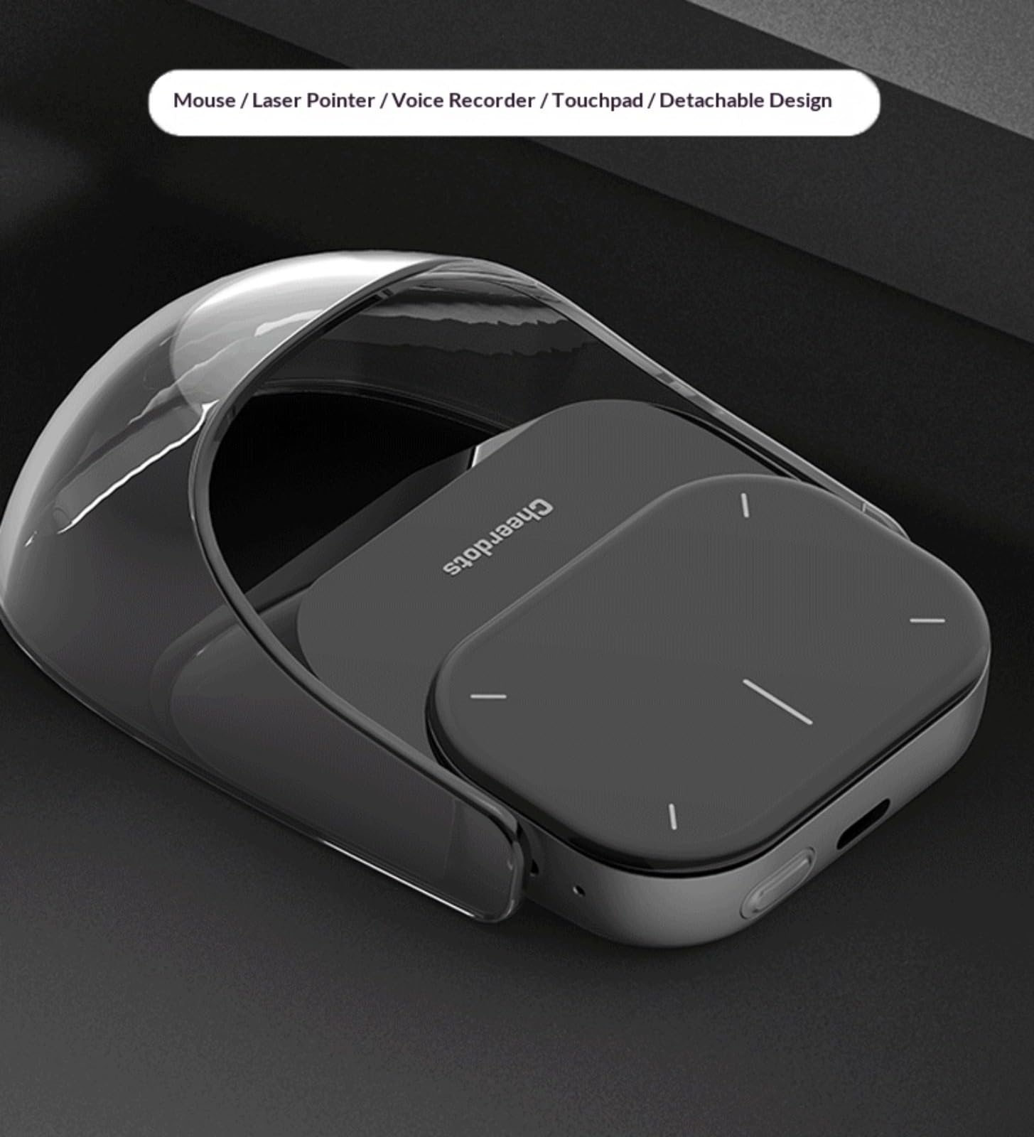 Genérico Ratón inalámbrico Bluetooth 3 en 1, ratón aéreo con función láser para Pasar páginas, ratón táctil para Oficina y educación, ratón ergonómico portátil para portátiles de Negocios.