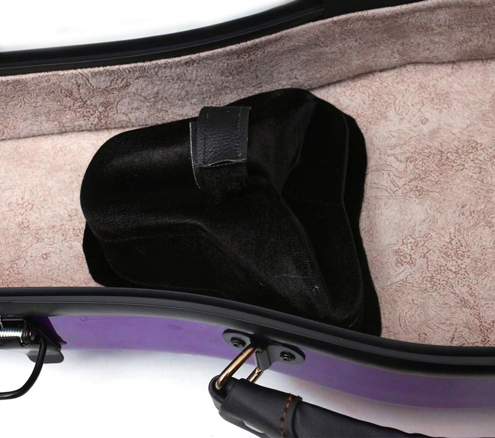 Custodia per violino in fibra di carbonio, 4/4, cinturino posteriore colorato, protezione leggera (viola)