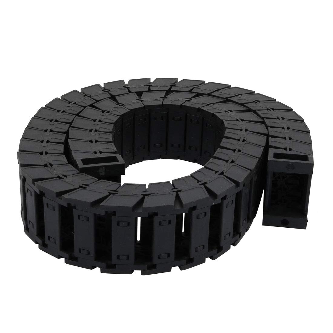 Aexit 110cm Length 25mmx38mm Nylon Towline Cable Drag Chain Wire Carrier Black (d051caf299a101802ec746bd4696f40d)