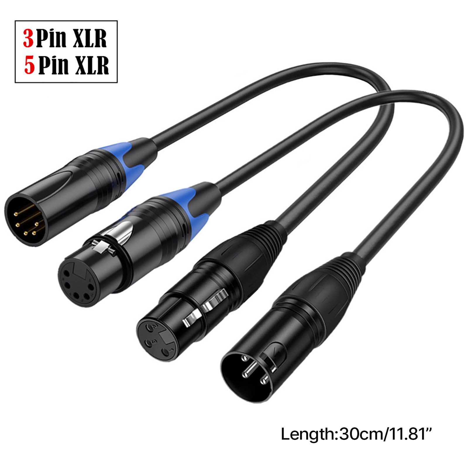 Amazon.co.jp: オス/メス 3 ピン - メス/オス 5 ピンオーディオ